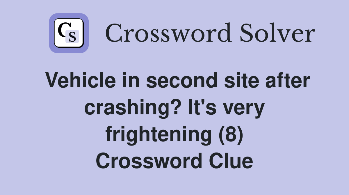 Vehicle in second site after crashing? It's very frightening (8